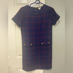 J Crew Short Sleeve Shift Dress size 00